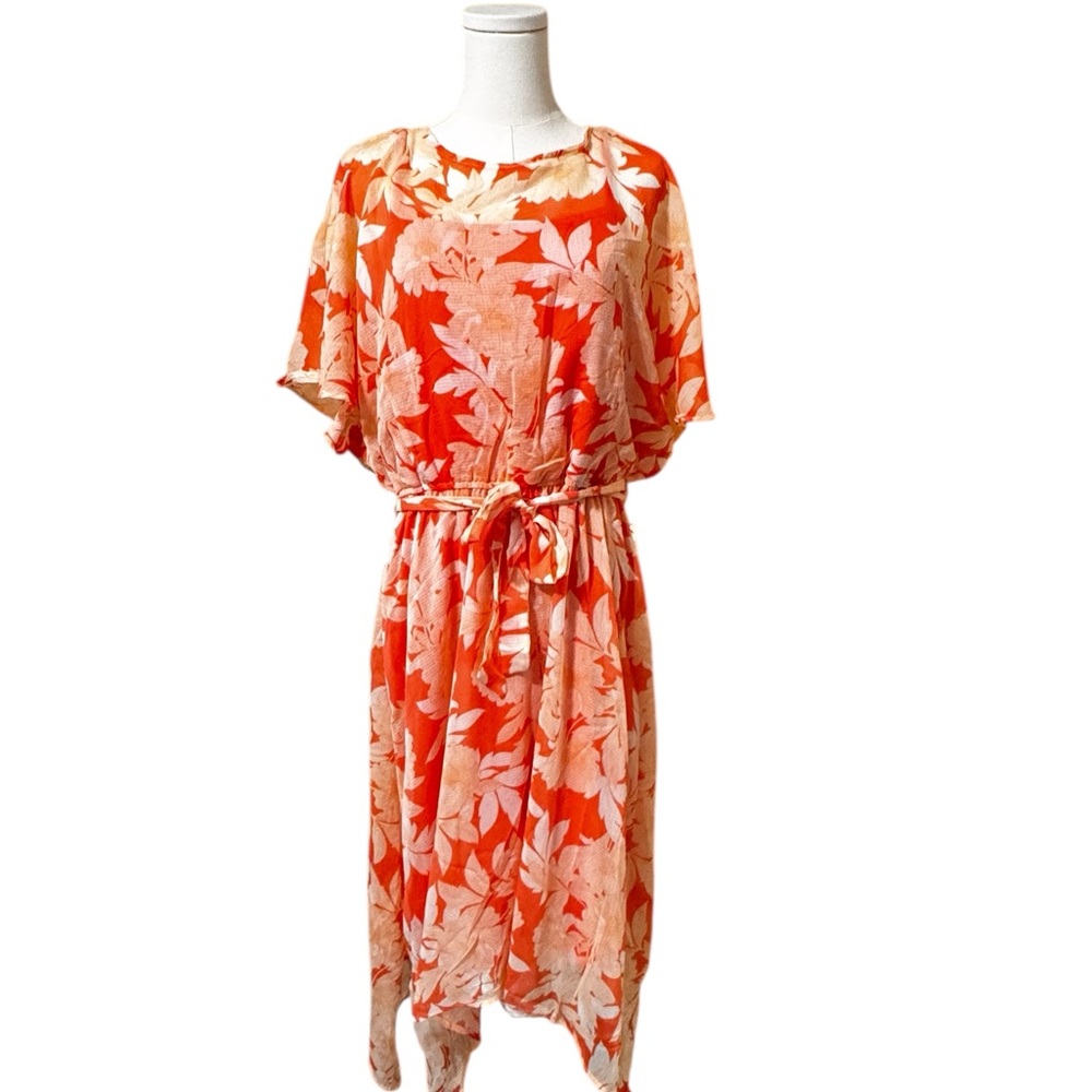 Luxology 2 PC Hanky Hem MIDI Dress SZ XL‎ NWT
